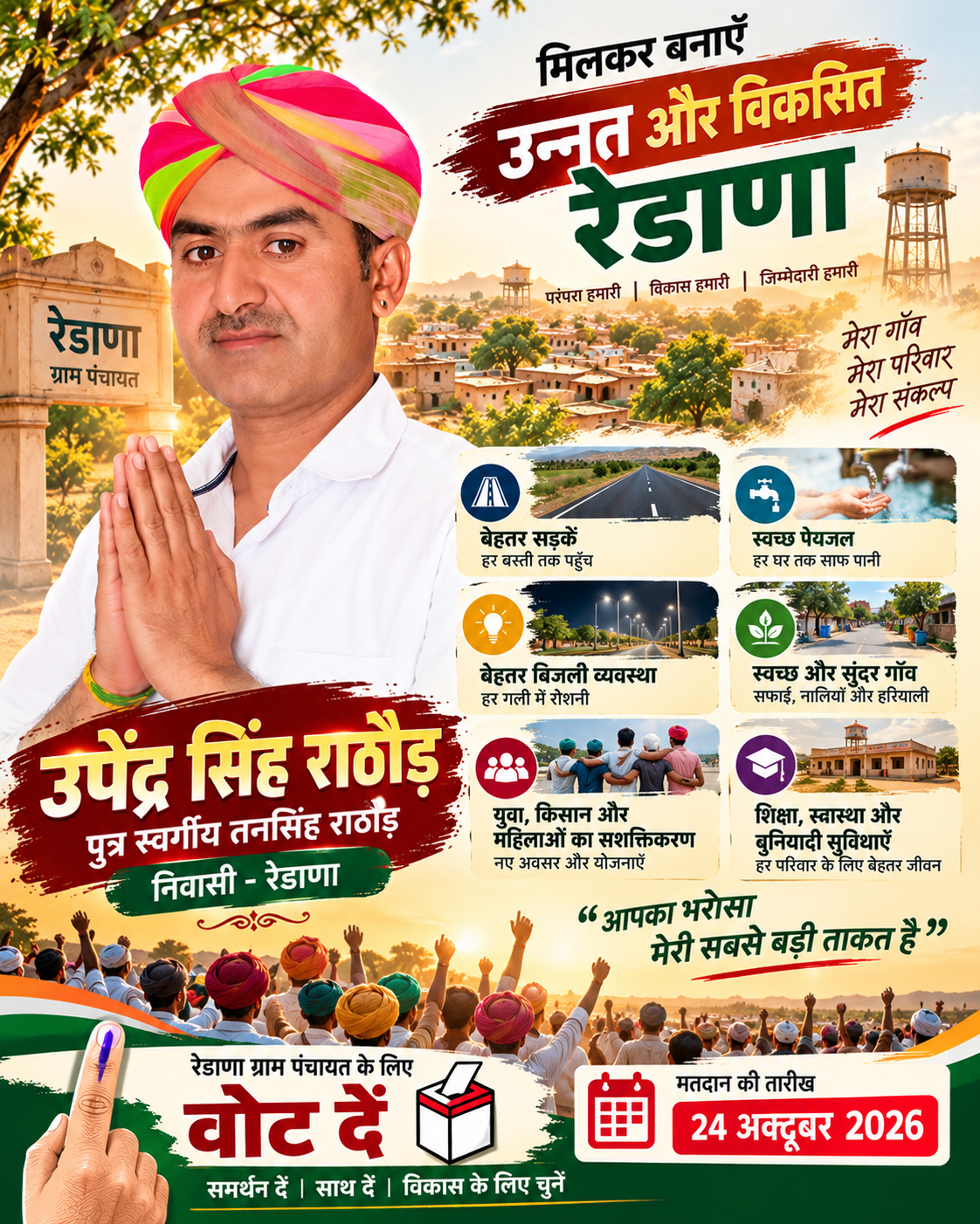 मिलकर बनाएं उन्नत और विकसित रेडाणा